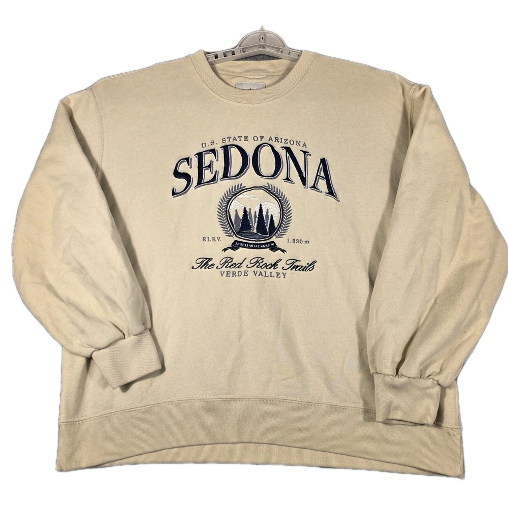 Abercrombie & Fitch Men's Sedona Arizona Crewneck Sweatshirt Large Yellow